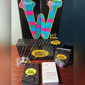 Who Knew The Who What Why Phrase Board Game Age 12 -Adult Players or Teams 2-4
